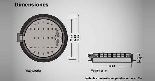 Brocal con tapa ciego F-BRD-C60)