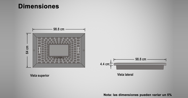 Tapa para registro sanitario de 57x89 (133-01-201)