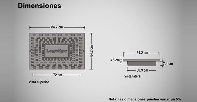 Tapa para registro sanitario de 50x70 (111-01-201)