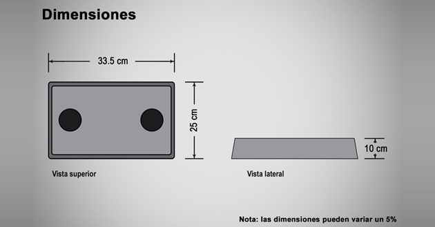 topes para andén