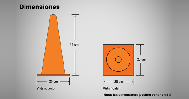 Cono semiflexible de 41cm