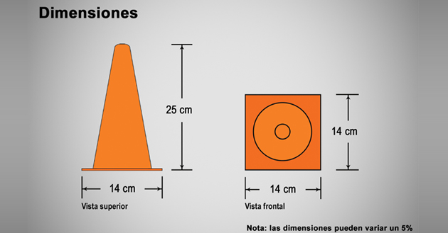 Cono semiflexible de 25cm