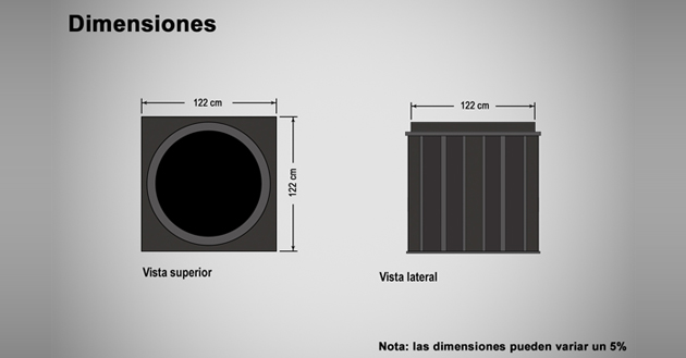 Registro con tapa man-hole modular