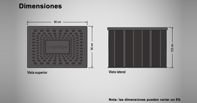 Registro con tapa hand-hole modular