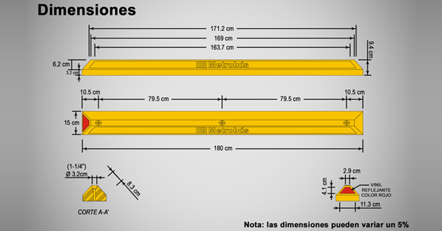 Bolardo para confinamiento vehicular